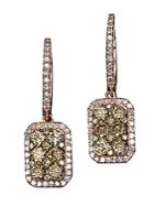 Effy Brown Diamond And 14k Rose Gold Drop Earrings