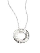 Ippolita Senso&trade; Staggered Diamond Pav&eacute; & Sterling Silver Disc Pendant Necklace