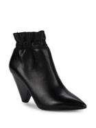 Ash Dafne Rouched-ankle Leather Booties