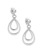 Saks Fifth Avenue Sterling Silver Double Pear Drop Earrings