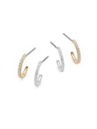 Adriana Orsini 2-pair Crystal Huggie Earrings