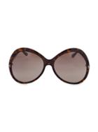 Tom Ford 63mm Oversized Oval Sunglasses