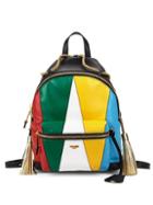 Moschino Colorblock Tassel Leather Backpack