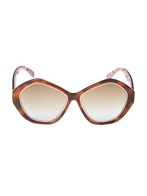 Emilio Pucci 57mm Pentagonal Sunglasses