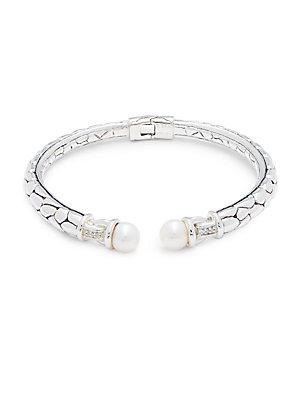Effy 14k White Gold & Diamond Bangle Bracelet