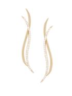 Lana Jewelry Flawless Wavelength 14k Yellow Gold & Diamond Drop Earrings