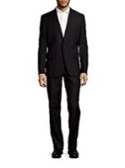 Versace Collection Solid Textured Wool Suit
