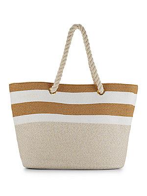 Saks Fifth Avenue Large Straw Tote Bag