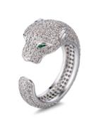 Eye Candy La Luxe Crystal Jaguar Adjustable Ring