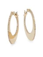 Effy 0.46 Tcw Diamond & 14k Yellow Gold Hoop Earrings/1