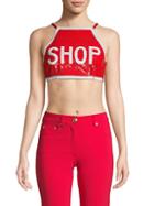 Moschino Sequin-embellished Cropped Top