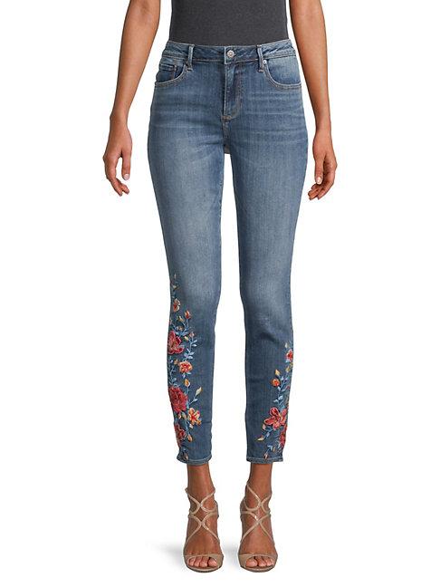 Driftwood Jackie Embroidered Skinny Crop Jeans