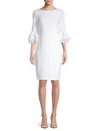 Calvin Klein Collection Lace-trimmed Bell-sleeve Dress