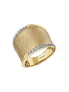 Effy 14k Yellow Gold & Diamond Wide Ring
