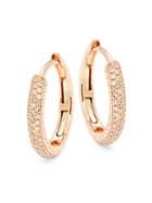 Saks Fifth Avenue 14k Rose Gold Pav&eacute; Diamond Hoop Earrings