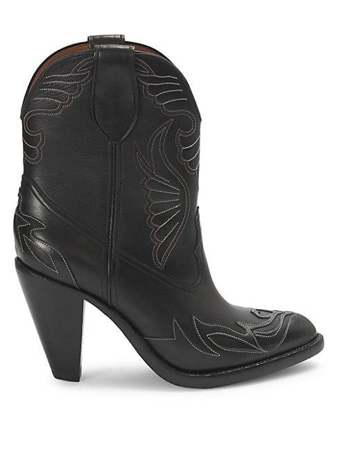 Givenchy Stitched Leather Western Booties