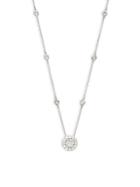 Effy 14k White Gold Diamond Bezel Pendant Necklace