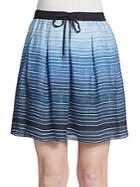 Vince Ombre Stripe Silk Skirt