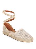 Rebecca Minkoff Gilles Studded Mesh And Leather Espadrilles