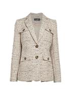 Karl Lagerfeld Paris Tweed Wool-blend Blazer