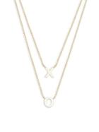 Saks Fifth Avenue 14k Yellow Gold X & O Pendant Layered Necklace