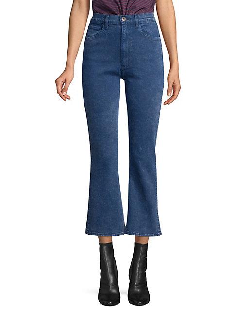 3x1 Empire Slim-fit High-rise Crop Flare Jeans