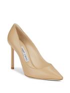 Jimmy Choo Point-toe Leather Stiletto Pumps