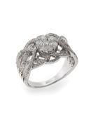 Effy Bouquet 14k White Gold And Diamond Ring