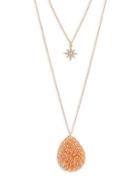 Panacea Crystal Beaded Layered Pendant Necklace