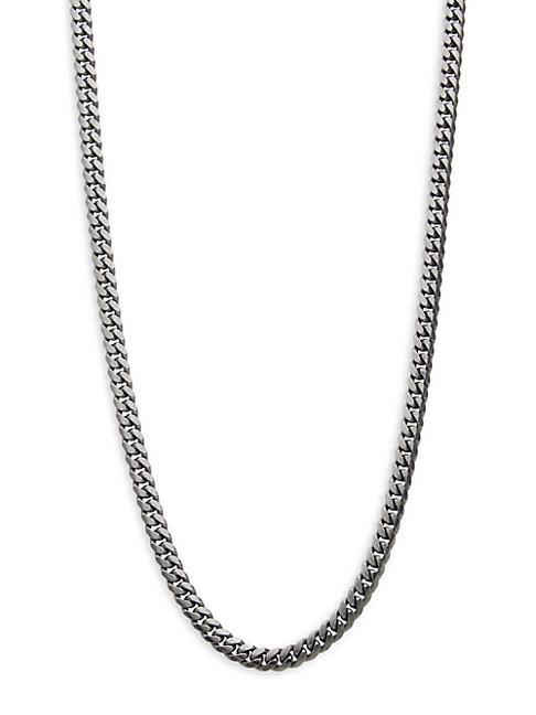 Effy Black Rhodium-plated Sterling Silver Miami Cuban Link Chain Necklace