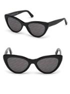 Balenciaga 54mm Cat Eye Black Acetate Logo Sunglasses