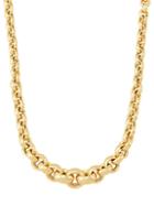 Saks Fifth Avenue Made In Italy 14k Yellow Gold Graduated Rolo Chain Necklace/18