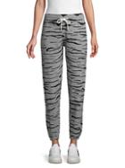 Monrow Cotton & Cashmere-blend Tiger-print Sweatpants