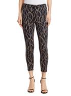 L'agence Margot Chain-print Cropped Jeans