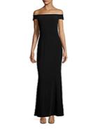 Laundry By Shelli Segal Off-the-shoulder Crisscross Gown