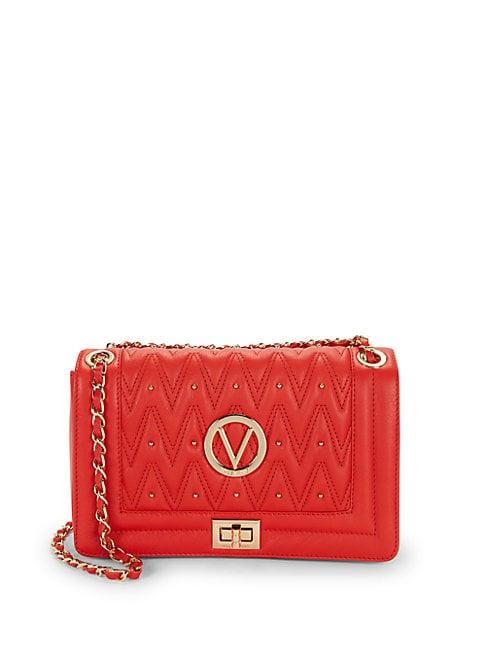 Valentino By Mario Valentino Alice D Studded Leather Shoulder Bag