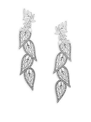 Adriana Orsini Crystal Leaf Drop Earrings