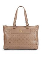 Versace Collection Laser-cut Leather Tote Bag