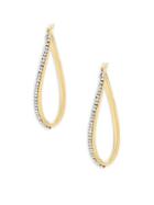 Saks Fifth Avenue 14k Yellow Gold & Swarovski Crystal Teardrop Earrings