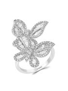 Effy 14k White Gold & Diamond Butterfly Ring