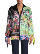 Versace Eastern-print Silk Shirt