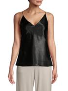 Vince V-neck Faux Leather Camisole