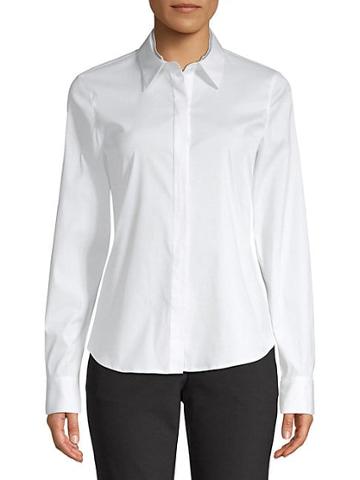 Lafayette 148 New York Phaedra Button-front Blouse