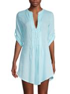 Vix By Paula Hermanny Pleated Cotton Coverup