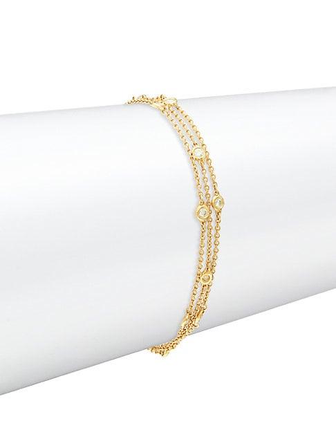 Saks Fifth Avenue 14k Yellow Gold & Diamond Bracelet