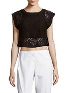 Bcbgmaxazria Cropped Lace Top