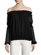 Max Studio Ruffled Off-the-shoulder Blouse