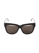Bottega Veneta 53mm Etched Trim Square Sunglasses