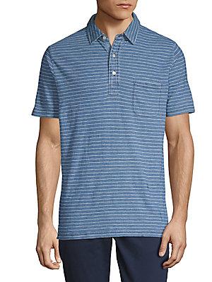 Faherty Brand Short-sleeve Stripe Cotton Polo