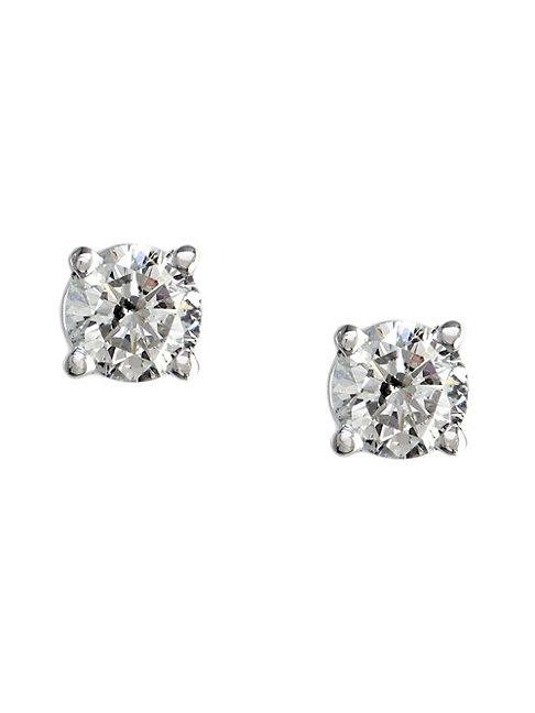 Effy 14k White Gold & Diamond Round Prong Stud Earrings